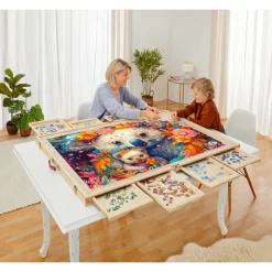 Puzzletisch mit 8 Schubladen, klappbar, inkl. Abdeckung, 1500 und 3000 Teile