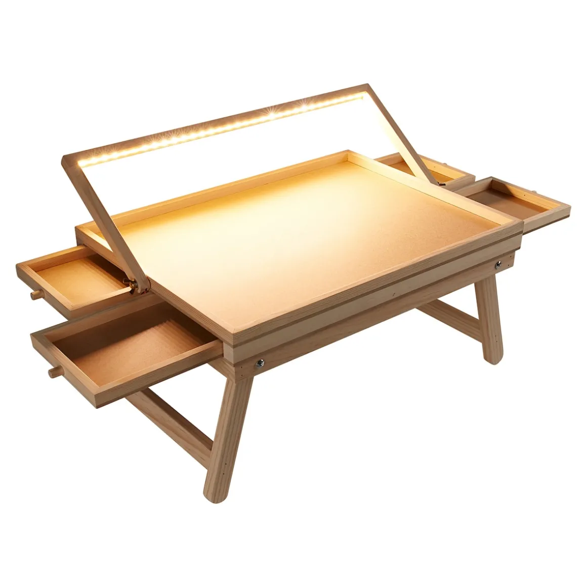 Puzzletisch mit Spielbrett-Deckel + LED-Licht für 500 Teile