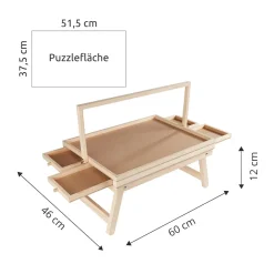 Puzzletisch mit Spielbrett-Deckel + LED-Licht für 500 Teile