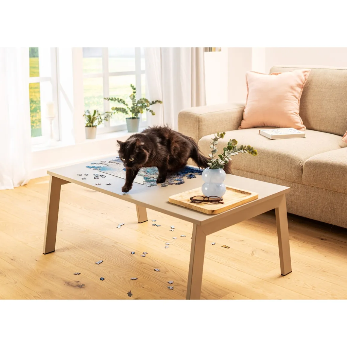 Puzzletisch "Premium" mit 4 Schubladen, mit Beinen, klappbar groß für 1500 Teile