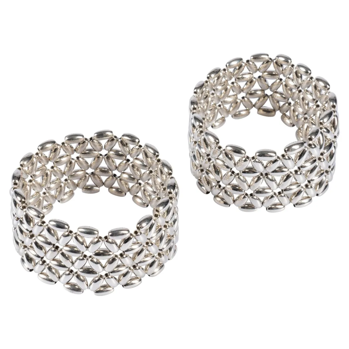 Ärmel-Raffer "Elegance", 2 Stück silber