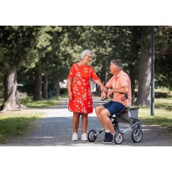 Rollator Olympos ATR M, faltbar, mit Tasche silber
