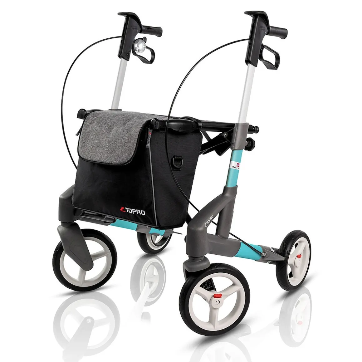 Rollator Troja 5G S, faltbar, höhenverstellbar türkis