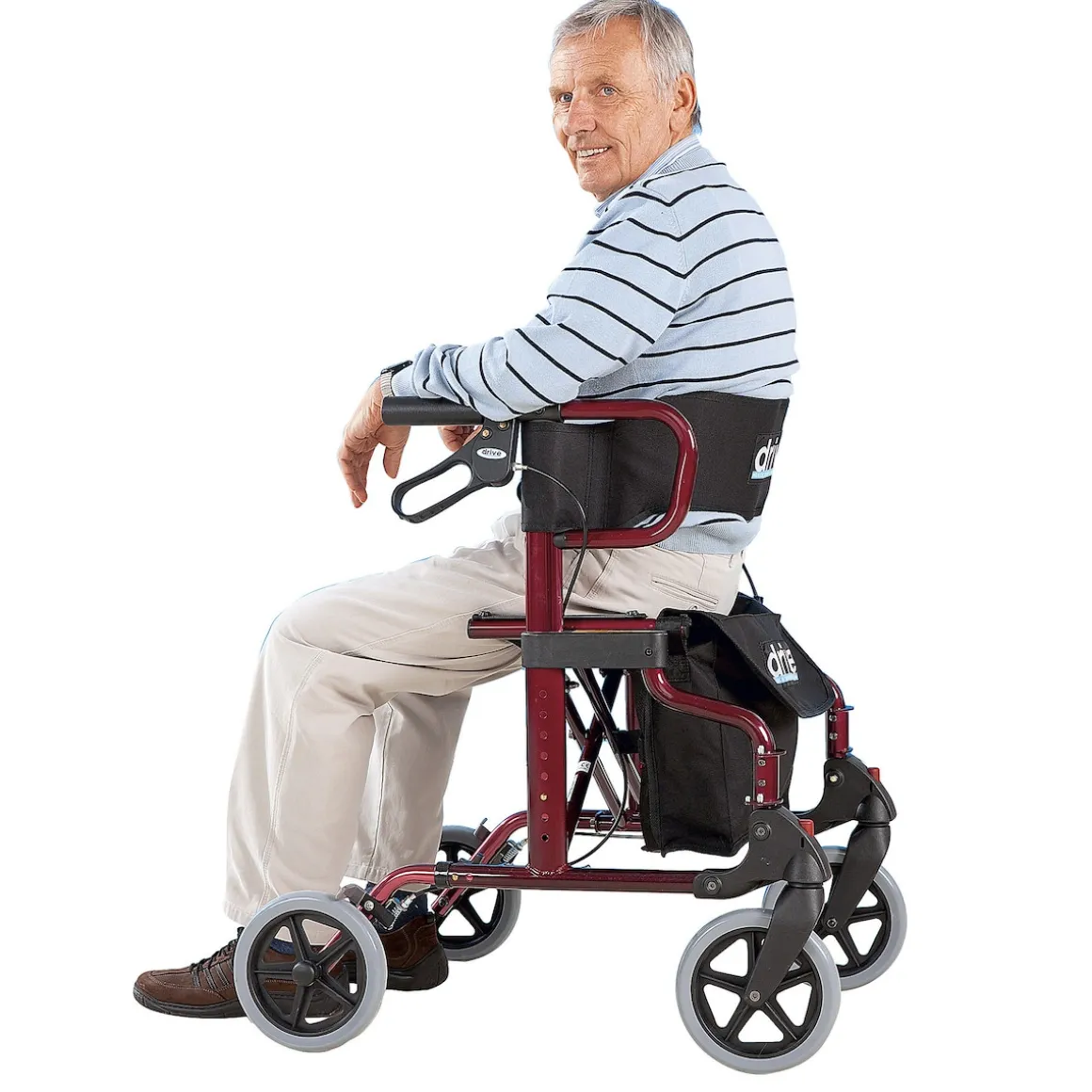 Rollator und Transportrollstuhl Diamond Deluxe 2in1