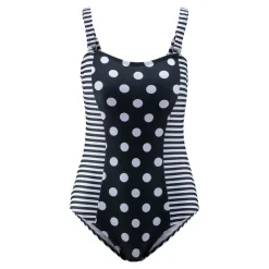 Schlank-Badeanzug „Punkte/Streifen“