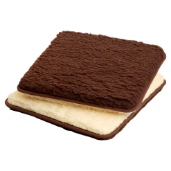 Schurwoll-Stuhlkissen Doppelpack braun