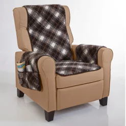 Sesselschoner aus Schurwolle tartan