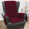 Sesselschoner aus Schurwolle bordeaux