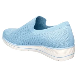Slipper mit Keilabsatz „Federleicht“ blau