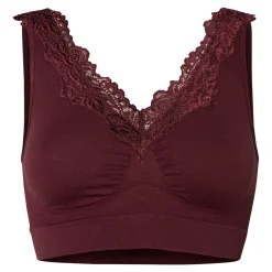 Soft-BH mit Spitze „Elegant“ bordeaux