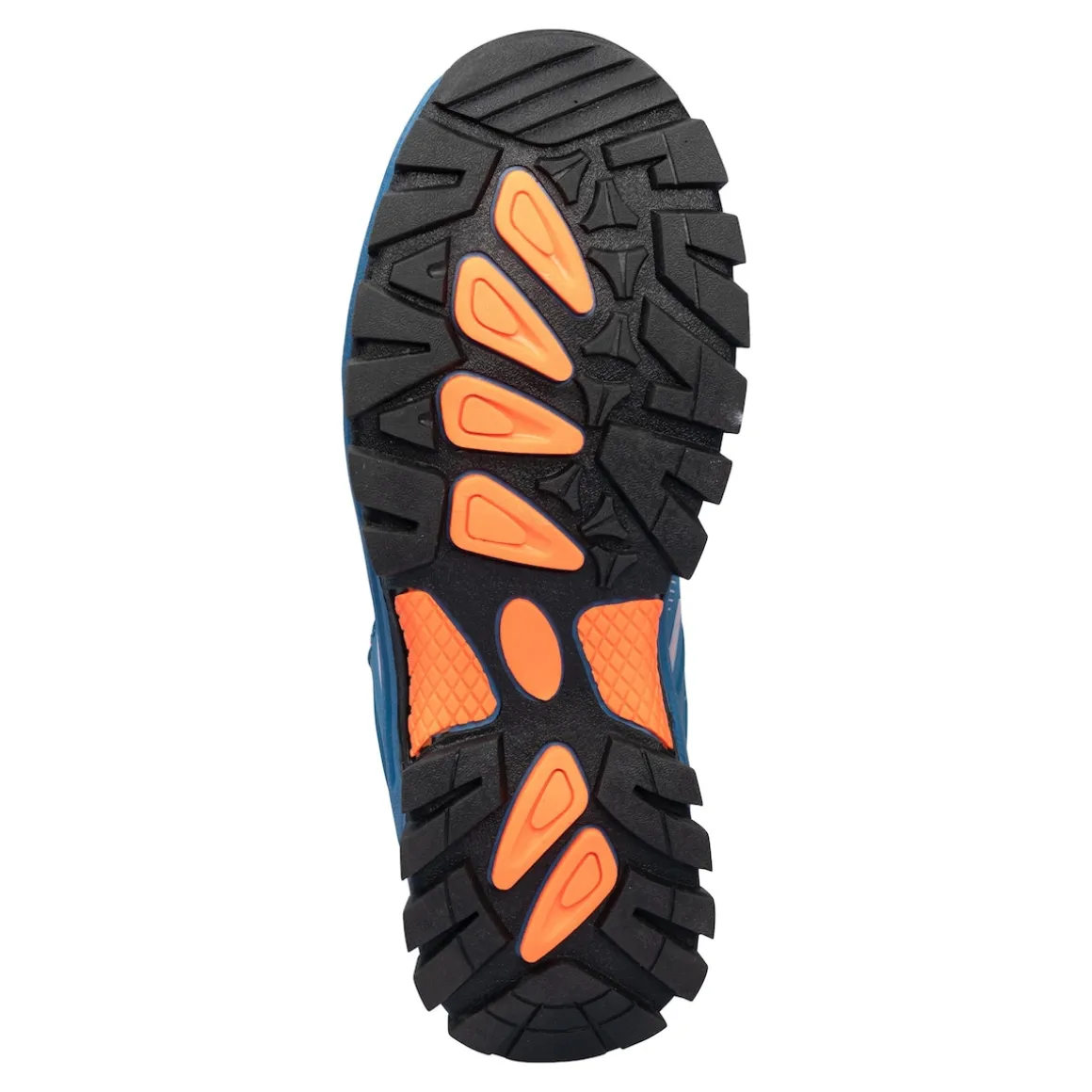 Softshell-Trekkingschuh unisex, wasserabweisend blau/orange