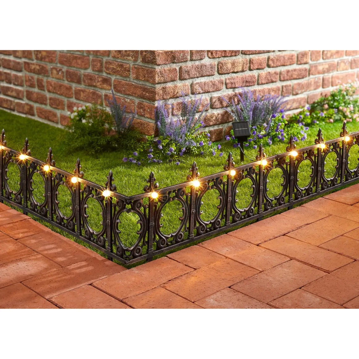 Solar-LED-Beetbegrenzung „Nostalgie“, 4-teilig