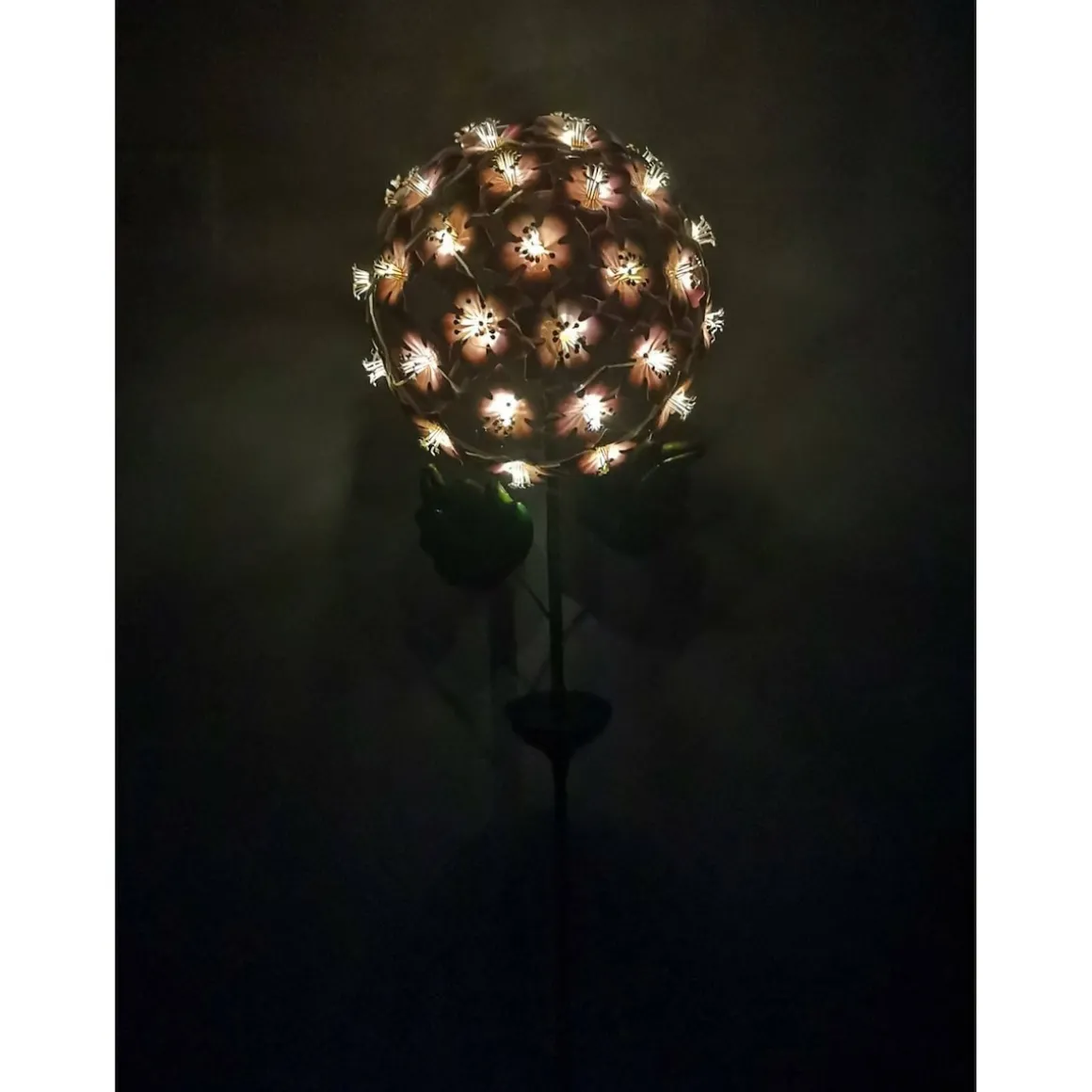 Solar-LED-Gartenstecker "Hibiskus"