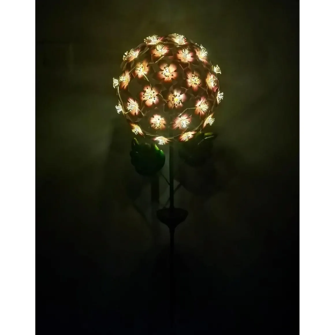 Solar-LED-Gartenstecker "Hibiskus"