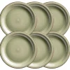 Speiseteller-Set, Steingut LUMACA Olivgrün