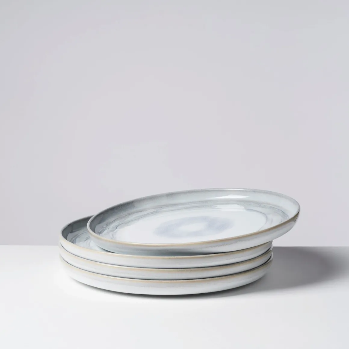 Speiseteller-Set, Steinzeug TIEFER SEE Blau / Grün