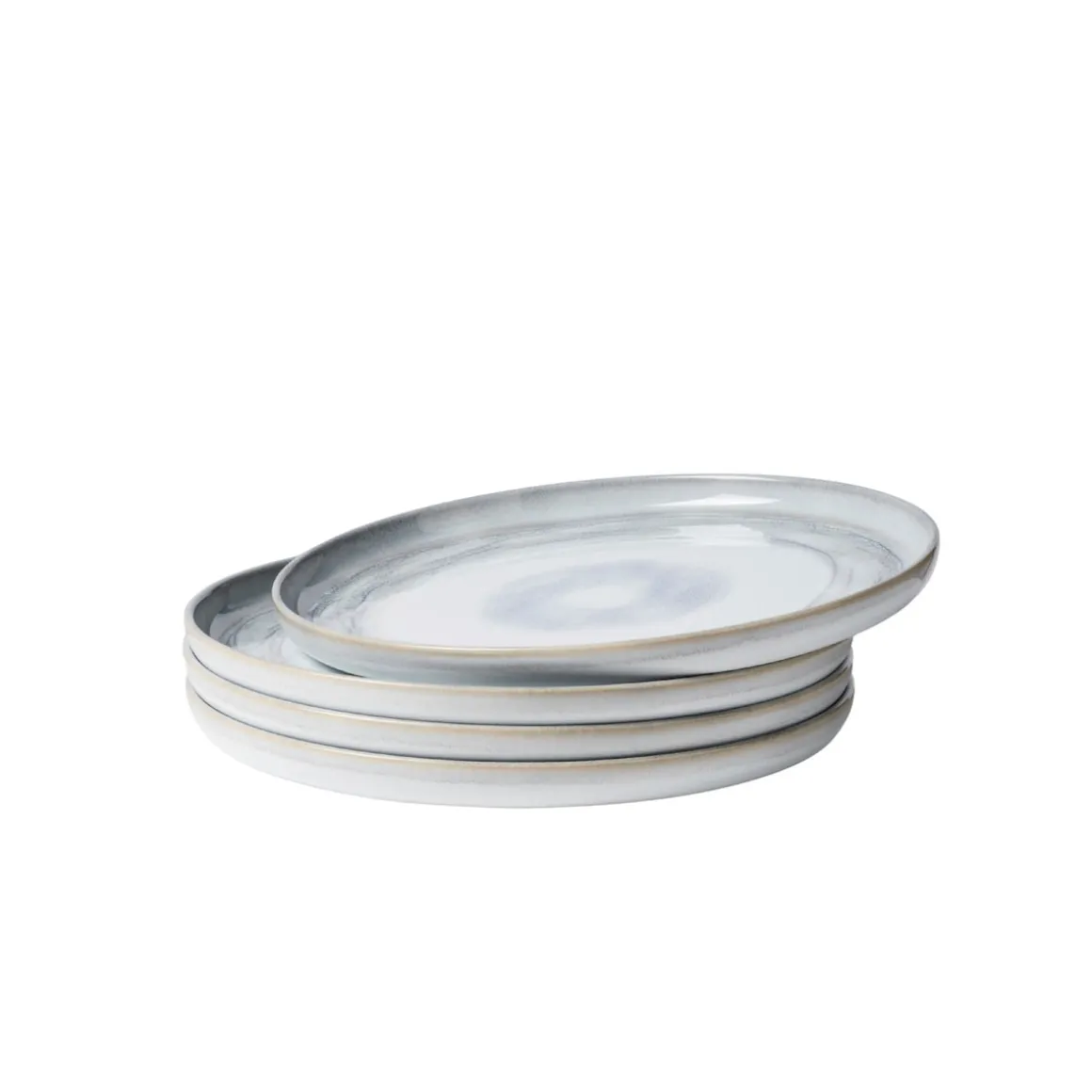 Speiseteller-Set, Steinzeug TIEFER SEE Blau / Grün