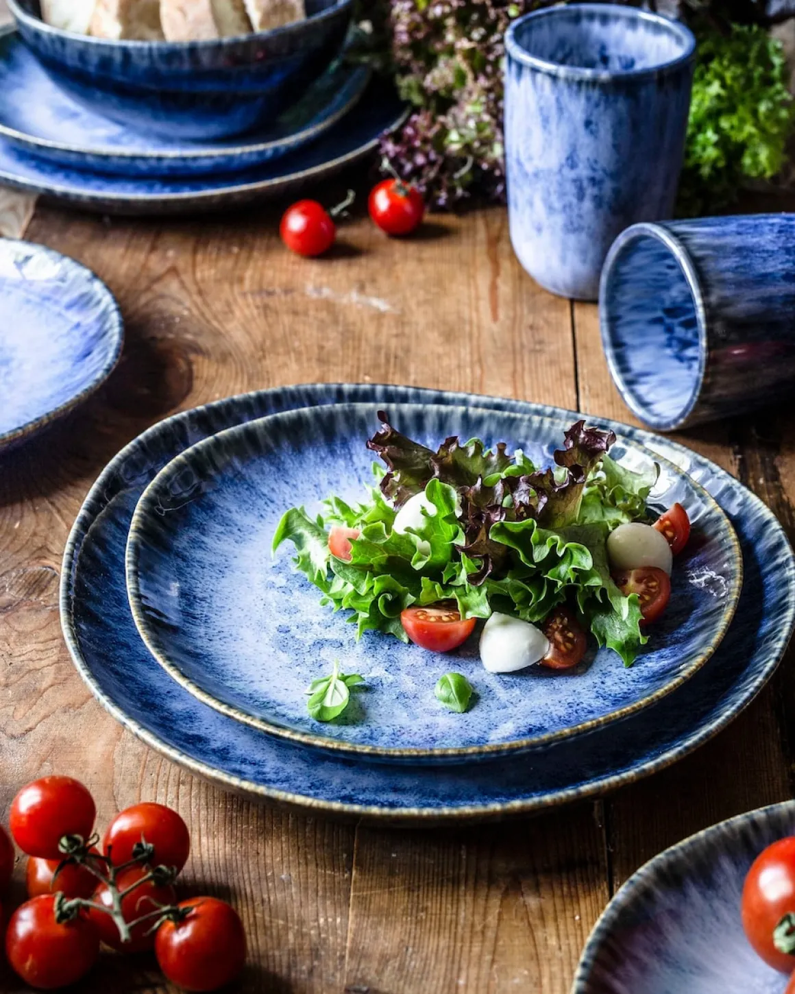 Speiseteller-Set, Steinzeug Wilde Schlucht