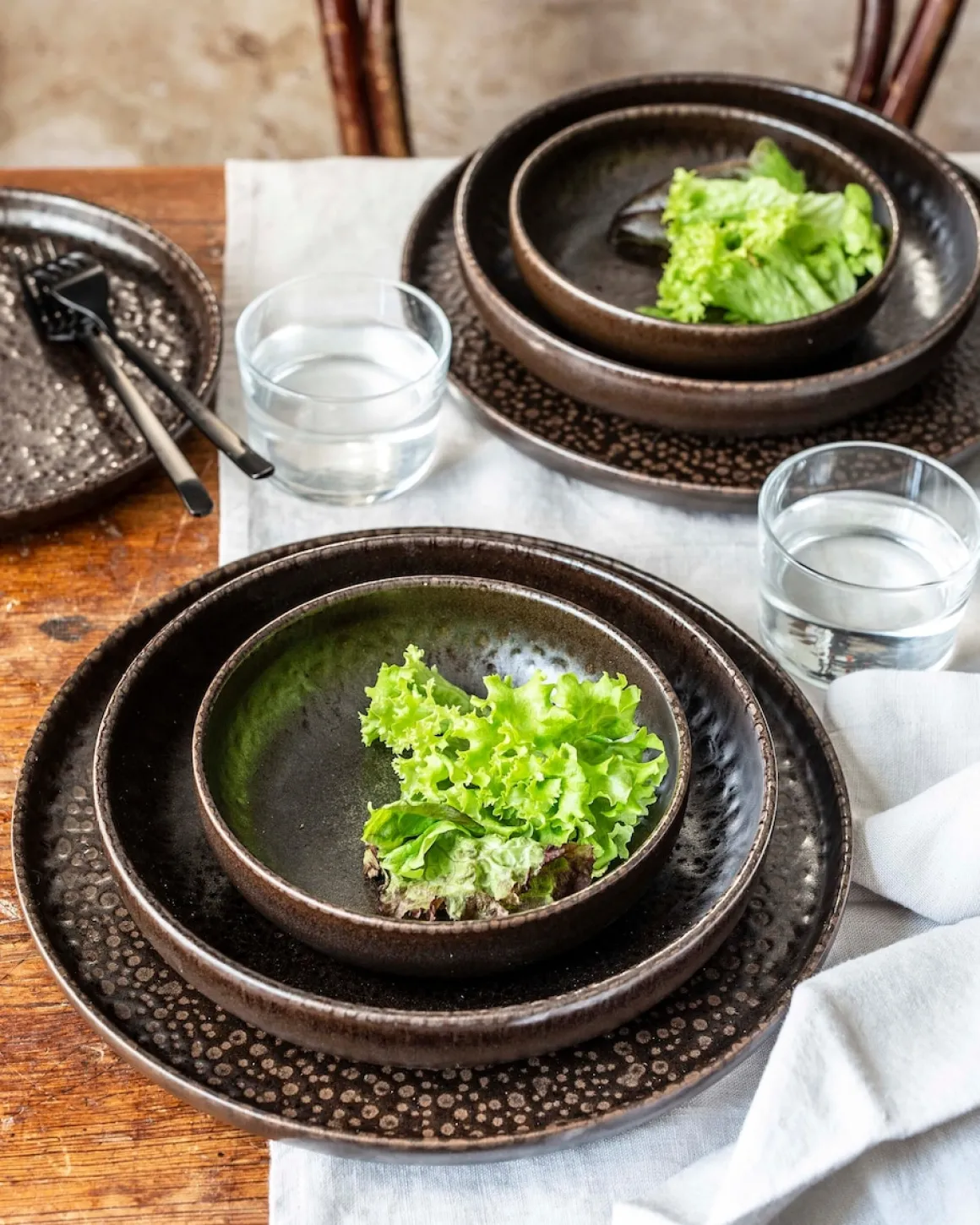 Speiseteller-Set, Steinzeug Glockenklang