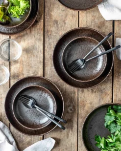 Speiseteller-Set, Steinzeug Glockenklang