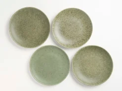 Speisteller-Set, Steinzeug Moos'N'Stein Grün