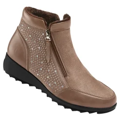 Stiefelette "Rita" mit Reißverschluss, gefüttert taupe