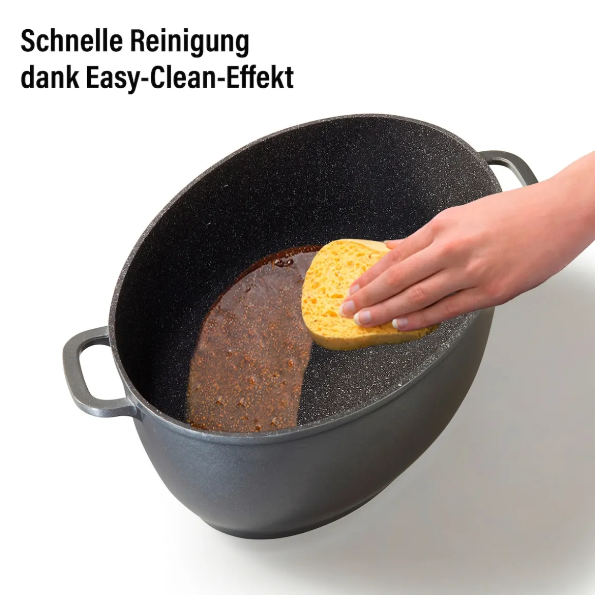 STONELINE Bräter Schmortopf Oval 39x26 cm | mit Deckel