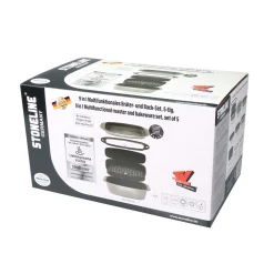 STONELINE Bräter und Back Set 5-teilig 39x22 cm | mit Deckeln