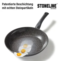 STONELINE CERAMIC Keramik Kochgeschirr-Set 14-teilig | mit Deckeln - Schwarz