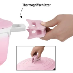 STONELINE Cocotte Bräter Oval 32x25 cm Rosa | mit Deckel