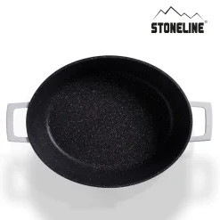 STONELINE Cocotte Bräter Oval 32x25 cm Mint | mit Deckel