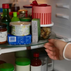 STONELINE Drehbare Glas Servierplatte Tortenplatte 32 cm | Transparent