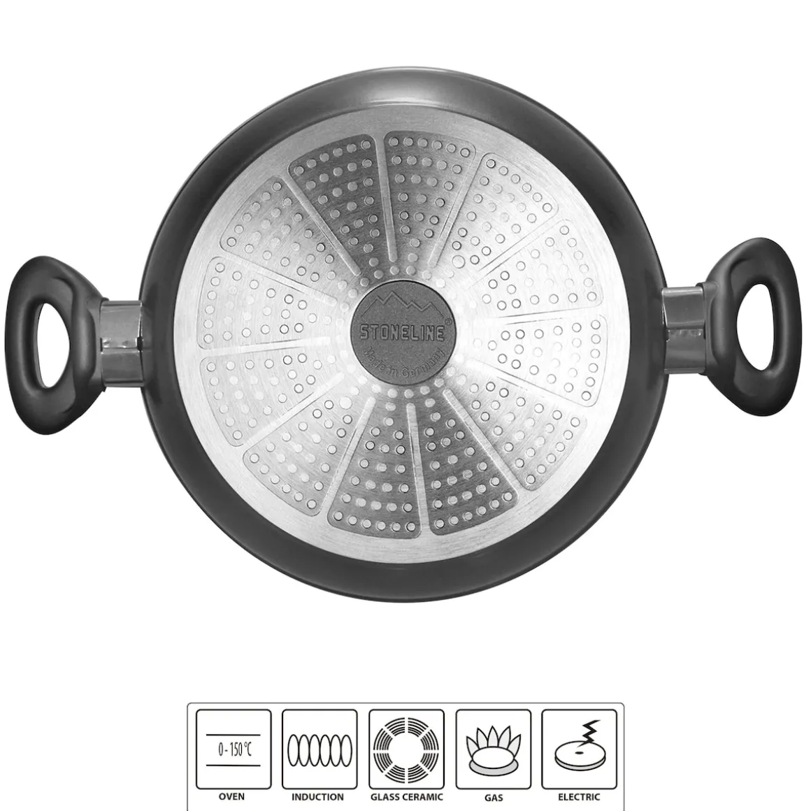 STONELINE Gourmundo Servierpfanne 24 cm | Grau