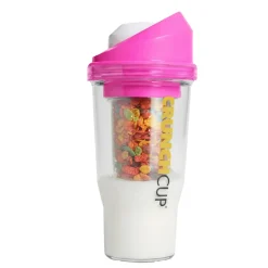 STONELINE Original CrunchCup Tragbarer Müslibecher To Go 260 + 250 ml | Pink