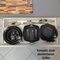 STONELINE SMART Bratpfanne 24 cm mit abnehmbarem Griff - Grau