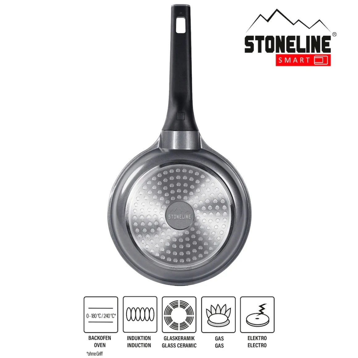 STONELINE SMART Pfannen-Set 6-teilig 20/24/28 mit abnehmbaren Griffen | ohne Deckel