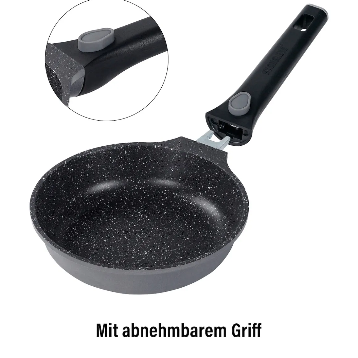 STONELINE SMART Pfannen-Set 6-teilig 20/24/28 mit abnehmbaren Griffen | ohne Deckel