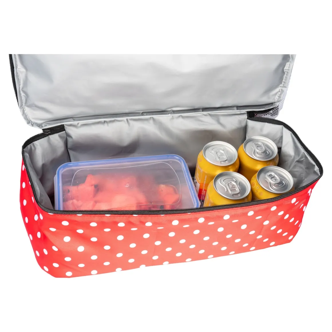 Strand- und Kühltasche "2 in 1" rot/schwarz