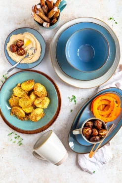 Tafelservice, Keramik Nottingham Blau