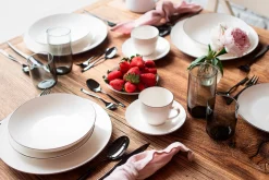 Tafelservice, Porzellan Felise Weiß / Schwarz