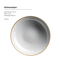 Tafelservice, Steinzeug Smoky's Weiß