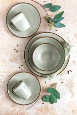Tafelservice, Steinzeug Smoky's Grün