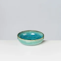 Tafelservice, Steinzeug TIEFER SEE Blau / Grün