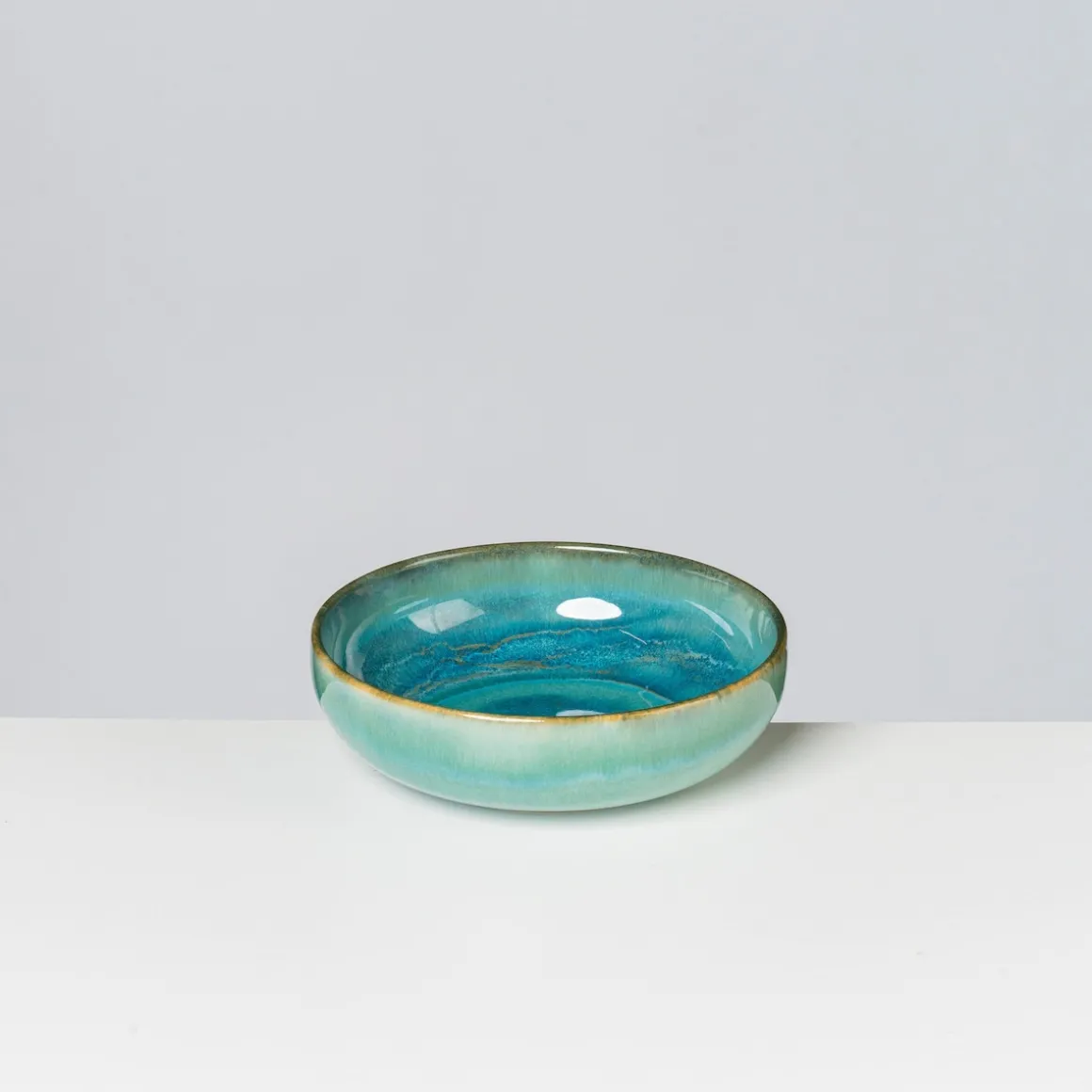 Tafelservice, Steinzeug TIEFER SEE Blau / Grün