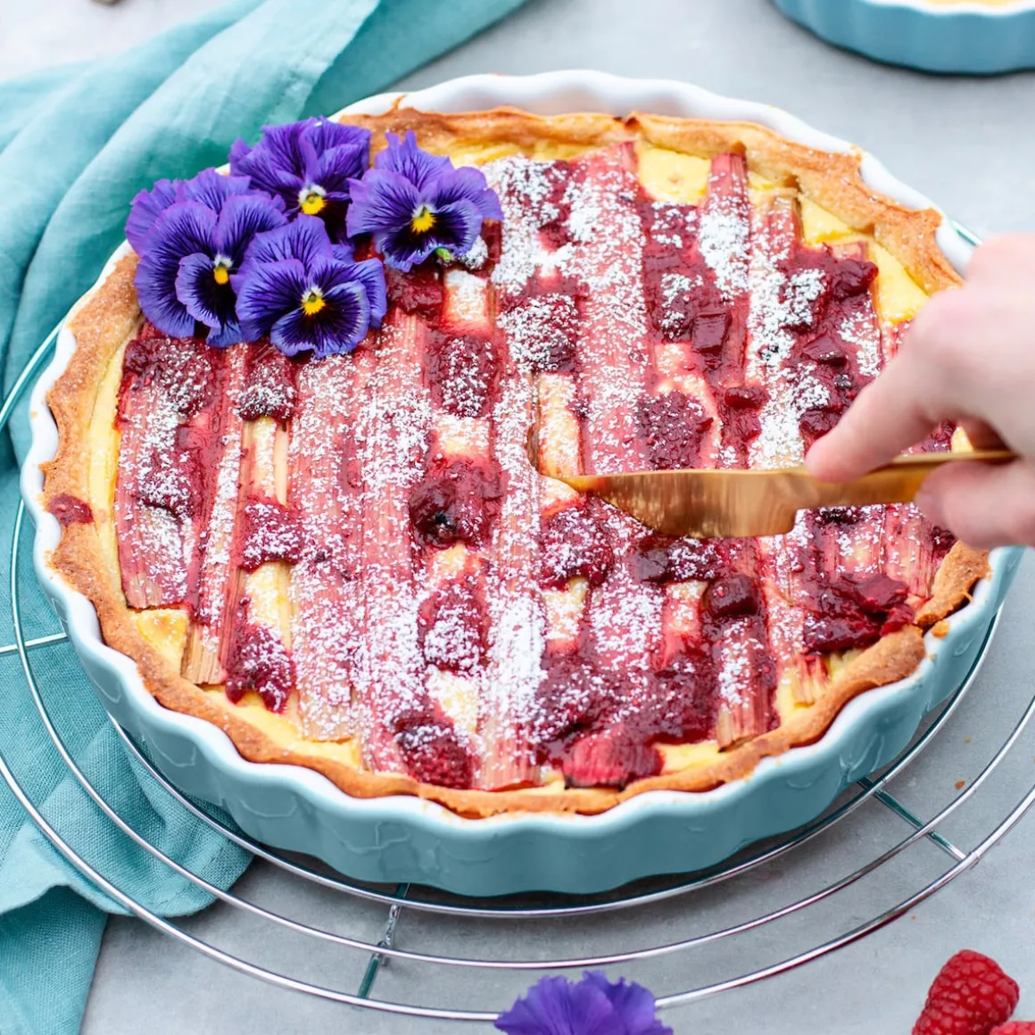 Tarteform 27 cm, Keramik KITCHEN TIME Blau