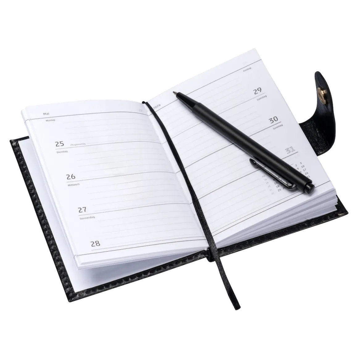 Taschenkalender 2026 mit Stift