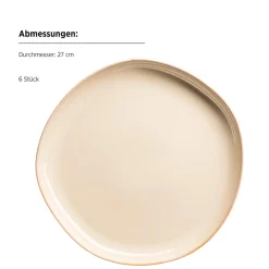 Teller Set, Steinzeug Cordelia Sand