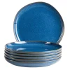 Teller Set, Steinzeug Cordelia Königsblau