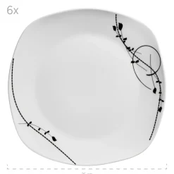 Tellerset, Porzellan Londra 6 x Speiseteller, 6 x Suppenteller, 6 x Dessertteller
