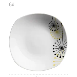 Tellerset, Porzellan Vanesa 6 x Speiseteller, 6 x Suppenteller, 6 x Dessertteller